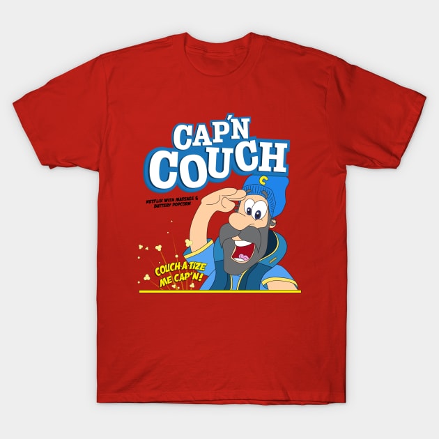 Cap'n Couch T-Shirt by orangeartista